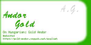 andor gold business card